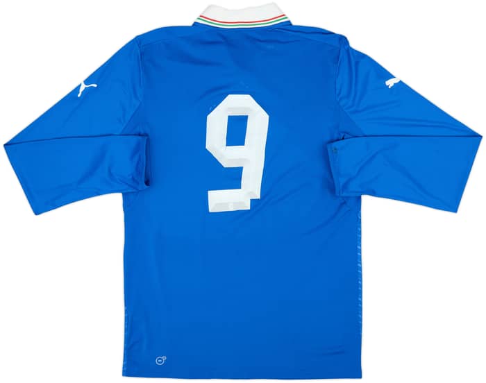 2012-13 Italy Player Issue Home L/S Shirt #9 - 5/10 - (L)