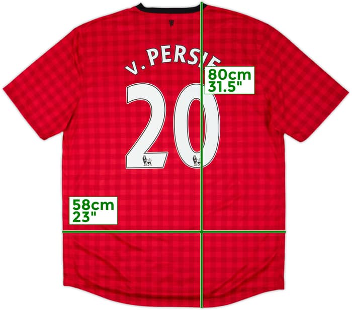 2012-13 Manchester United Home Shirt V.Persie #20 - 7/10 - (XL)