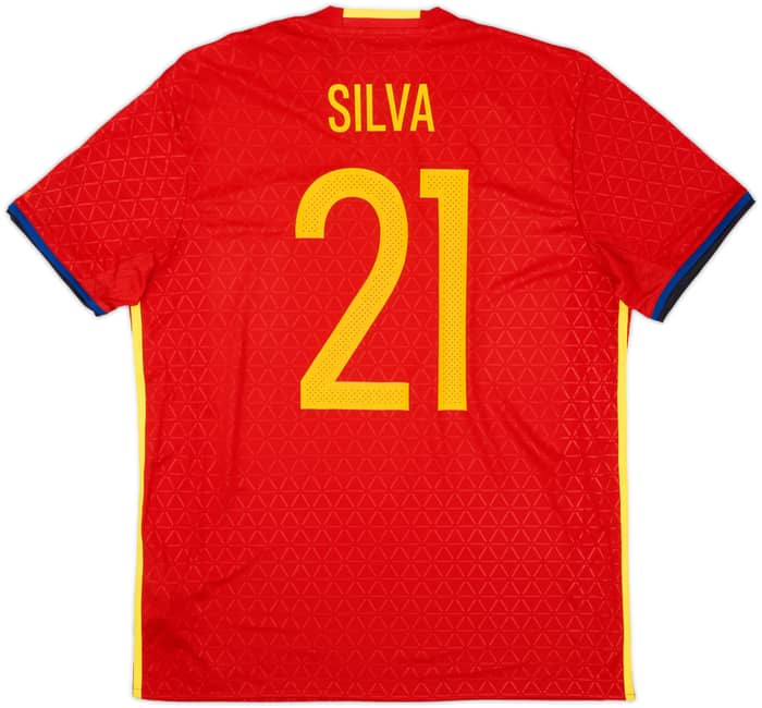 Camiseta de local de España 2016-17 Silva #21 (L)