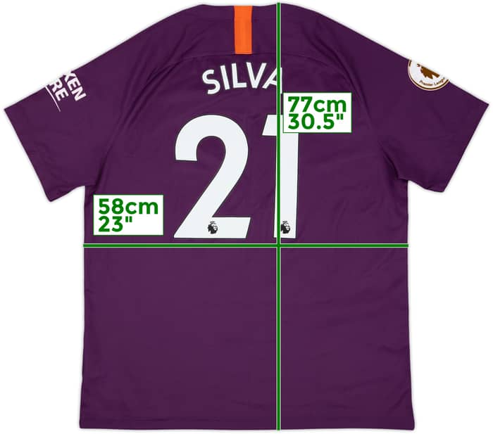 2018-19 Manchester City Third Shirt Silva #21 - 5/10 - (XL)