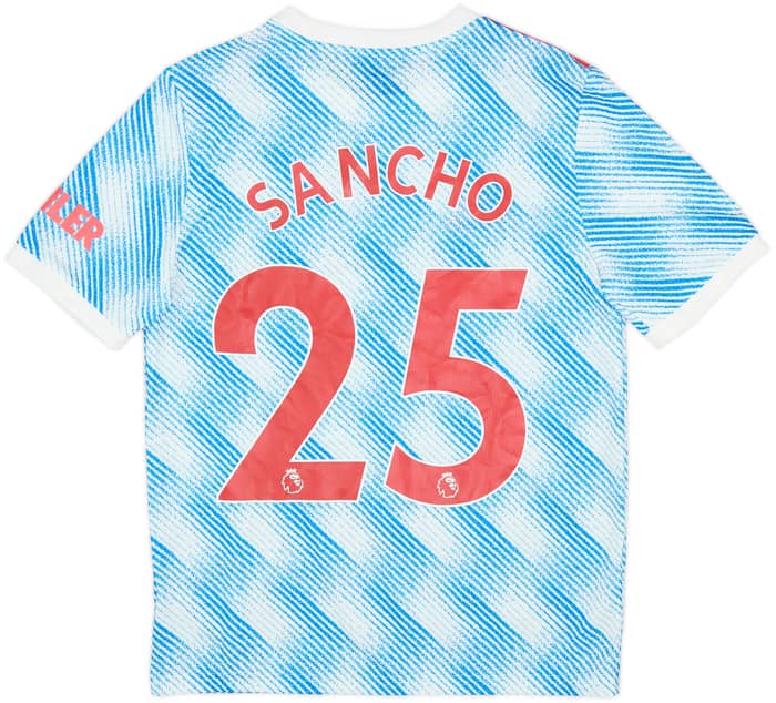 2021-22 Manchester United Away Shirt Sancho #25 - 10/10 - (L.Boys)