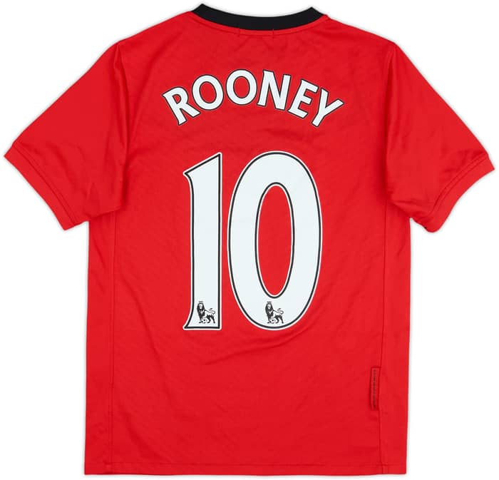2009-10 Manchester United Home Shirt Rooney #10 - 6/10 - (M.Boys)