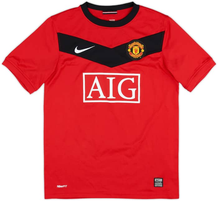 2009-10 Manchester United Home Shirt Rooney #10 - 6/10 - (M.Boys)
