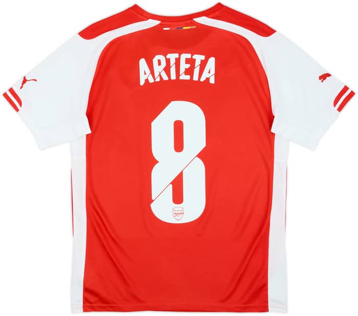 2014-15 Arsenal Home Shirt Arteta #8 - 9/10 - (S)