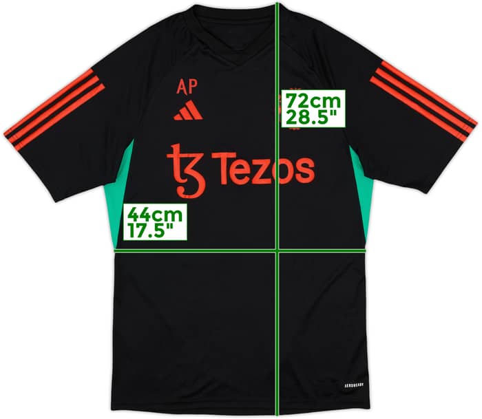 2023-24 Manchester United Staff Issue adidas Training Shirt 'AP' - 9/10 - (M)