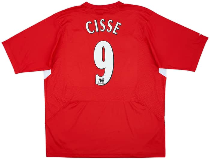 2004-06 Liverpool Home Shirt Cisse #9 - 4/10 - (XL)
