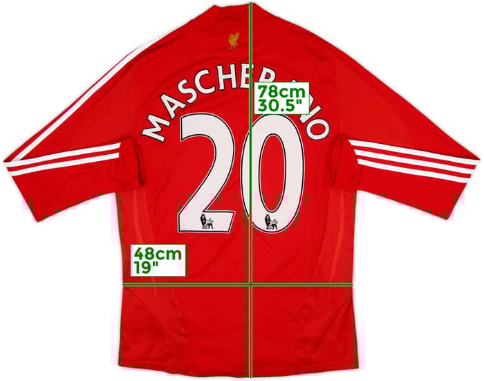 2008-10 Liverpool Home L/S Shirt Mascherano #20 - 8/10 - (M)