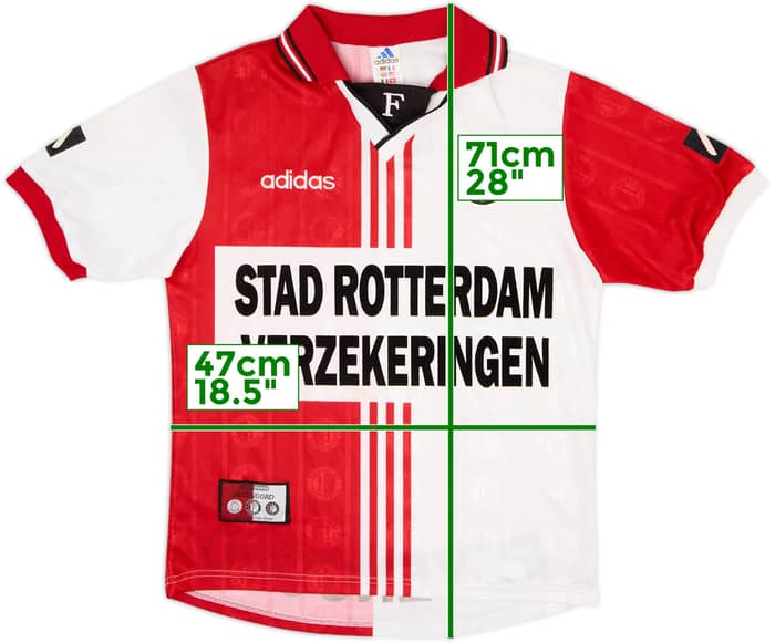 1997-98 Feyenoord Home Shirt - 6/10 - (XL.Boys)