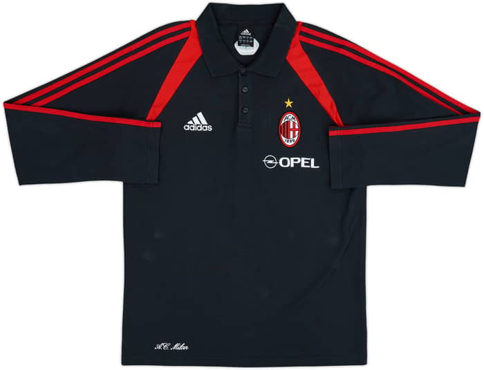 2004-05 AC Milan adidas Polo L/S Shirt - 6/10 - (M)