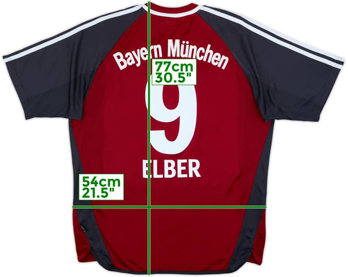 2002-03 Bayern Munich Home Shirt Elber #9 - 6/10 - (M)