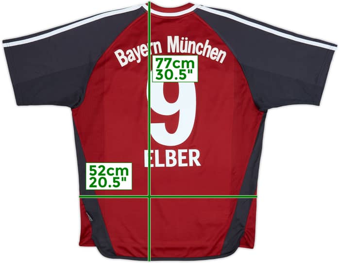 2002-03 Bayern Munich Home Shirt Elber #9 - 6/10 - (M)