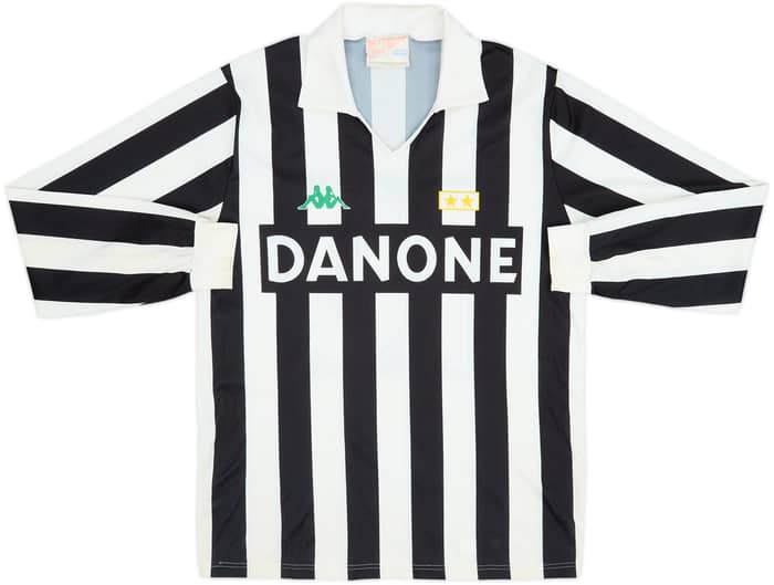 1991-92 Juventus Basic Home L/S Shirt #10 - 8/10 - (L)