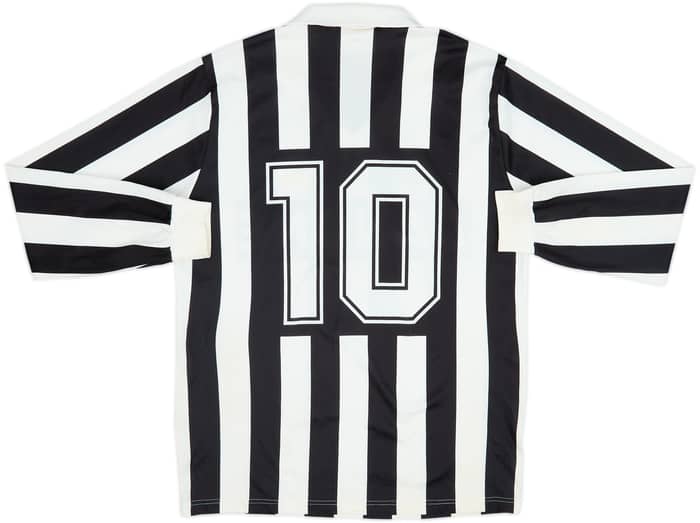 1991-92 Juventus Basic Home L/S Shirt #10 - 8/10 - (L)