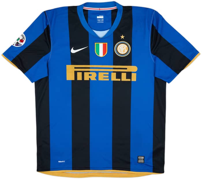 2008-09 Inter Milan Home Shirt Ibrahimovic #8 - 4/10 - (L)