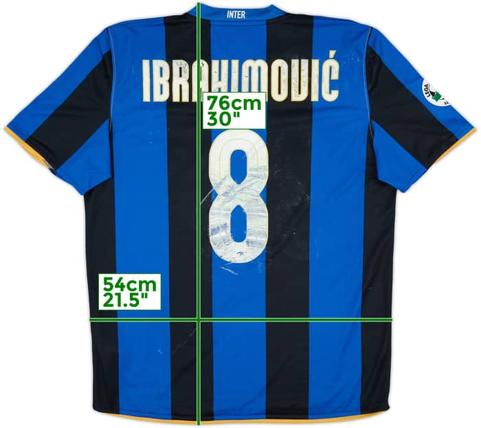 2008-09 Inter Milan Home Shirt Ibrahimovic #8 - 4/10 - (L)