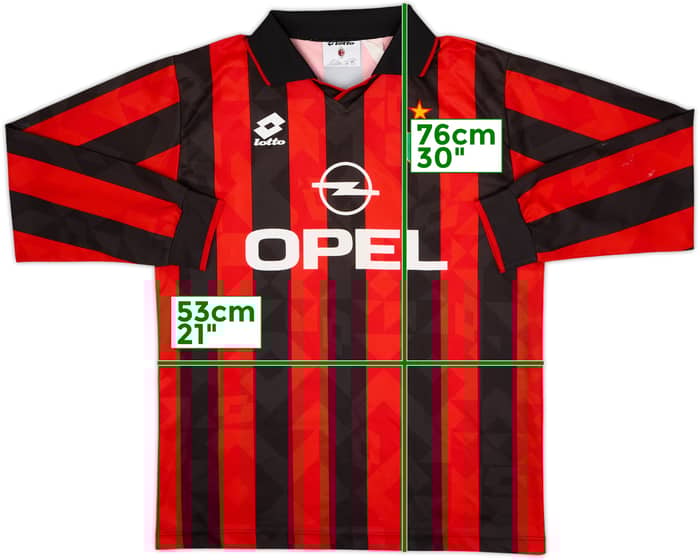 1994-95 AC Milan Home L/S Shirt #4 - 6/10 - (L)