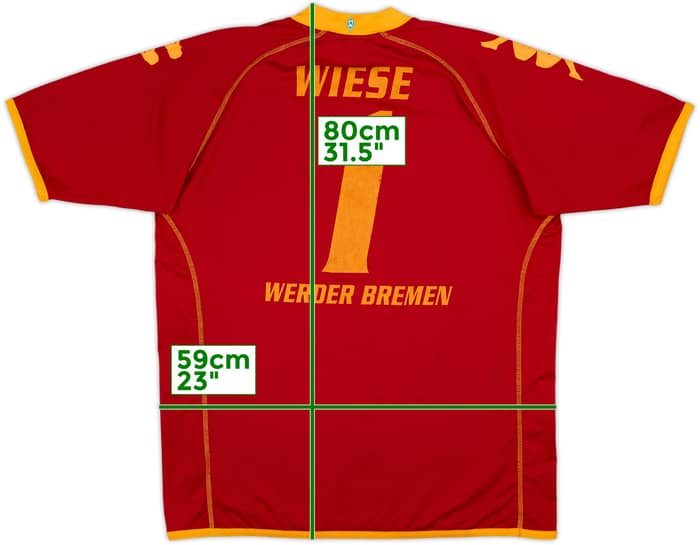 2007-08 Werder Bremen GK Shirt Wiese #1 - 6/10 - (XXL)