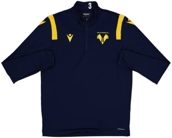 2018-19 Hellas Verona Macron 1/4 Zip Drill Top - 5/10 - (L)