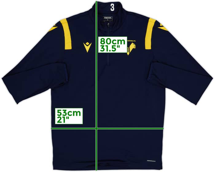 2018-19 Hellas Verona Macron 1/4 Zip Drill Top - 5/10 - (L)