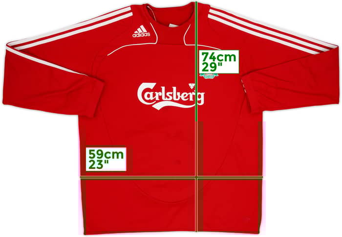 2008-09 Liverpool adidas Sweat Top - 7/10 - (XL)