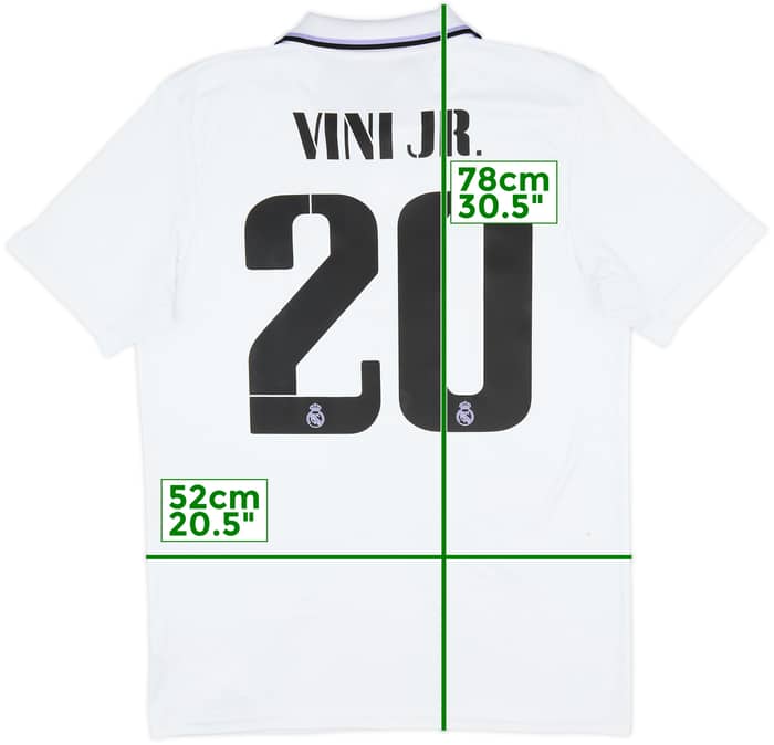 2022-23 Real Madrid Home Shirt Vini Jr #20 - 5/10 - (L)