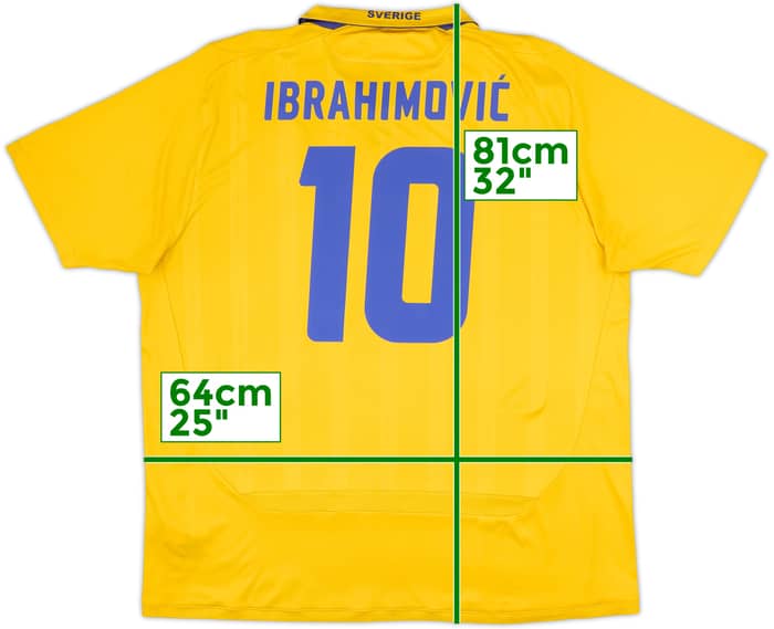 2009-10 Sweden Home Shirt Ibrahimovic #10 - 8/10 - (XXL)