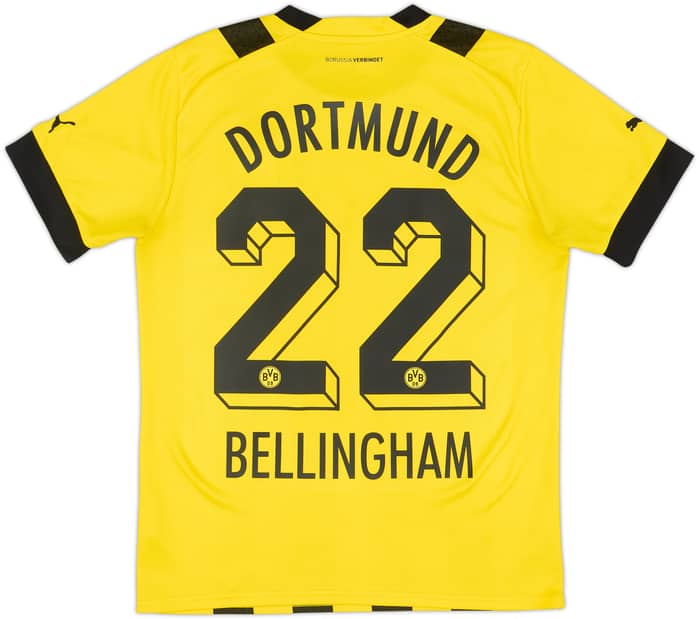2022-23 Borussia Dortmund Home Shirt Bellingham #22 - 8/10 - (M)