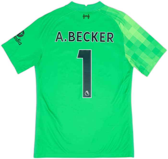 2021-22 Liverpool GK S/S Shirt A.Becker #1 - 7/10 - (S)