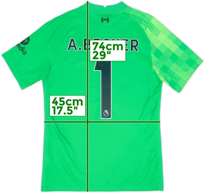 2021-22 Liverpool GK S/S Shirt A.Becker #1 - 7/10 - (S)