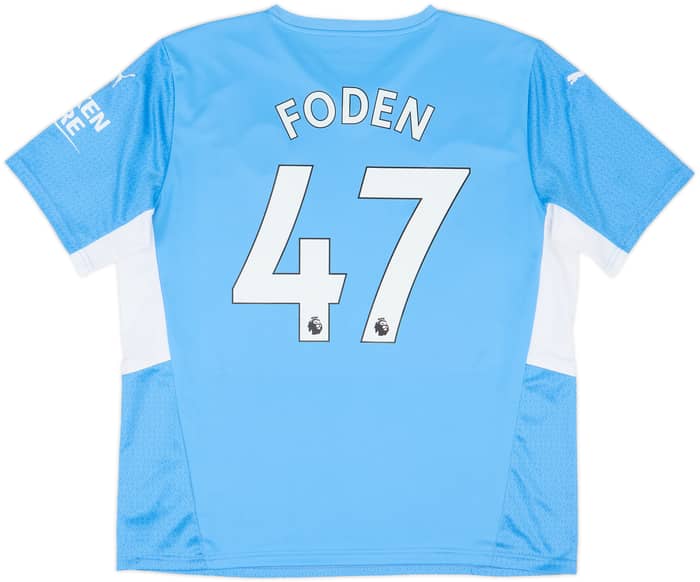 2021-22 Manchester City Home Shirt Foden #47 - 8/10 - (XL)