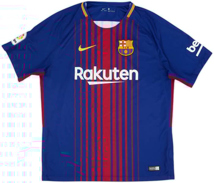 2017-18 Barcelona Home Shirt Suarez #9 - 7/10 - (L)