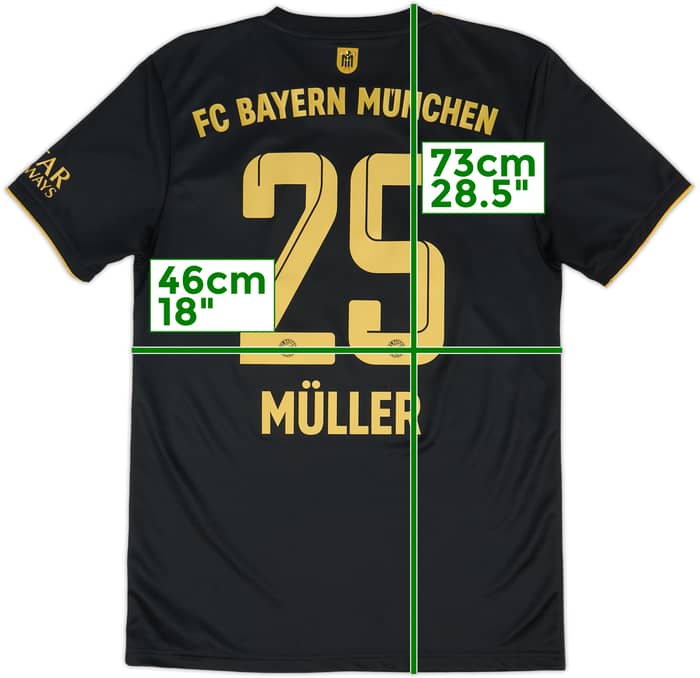 2021-22 Bayern Munich Away Shirt Muller #25 - 8/10 - (S)