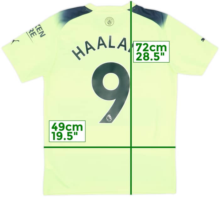 2022-23 Manchester City Third Shirt Haaland #9 - 8/10 - (M)