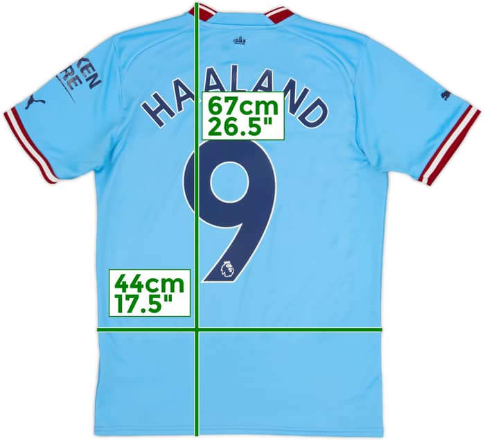 2022-23 Manchester City Home Shirt Haaland #9 - 6/10 - (S)