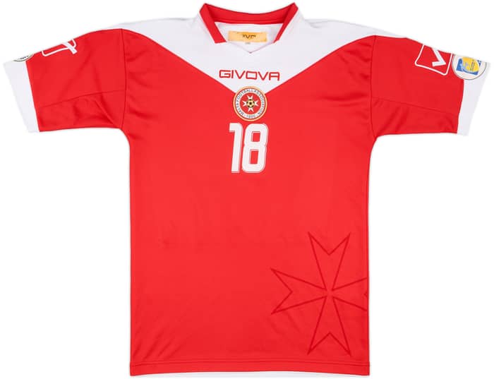 2012-14 Malta Match Issue FIFA World Cup Qualifiers Home Shirt R.Muscat #18