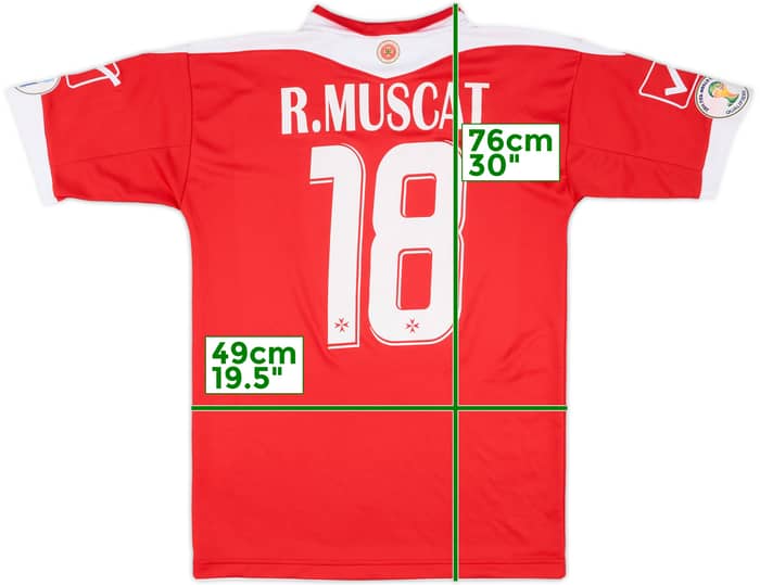 2012-14 Malta Match Issue FIFA World Cup Qualifiers Home Shirt R.Muscat #18