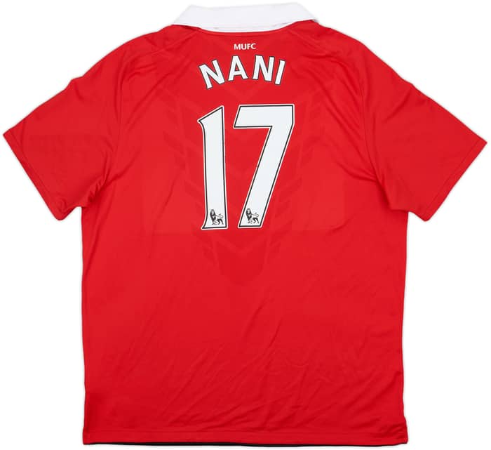 2010-11 Manchester United Home Shirt Nani #17 - 5/10 - (XL)