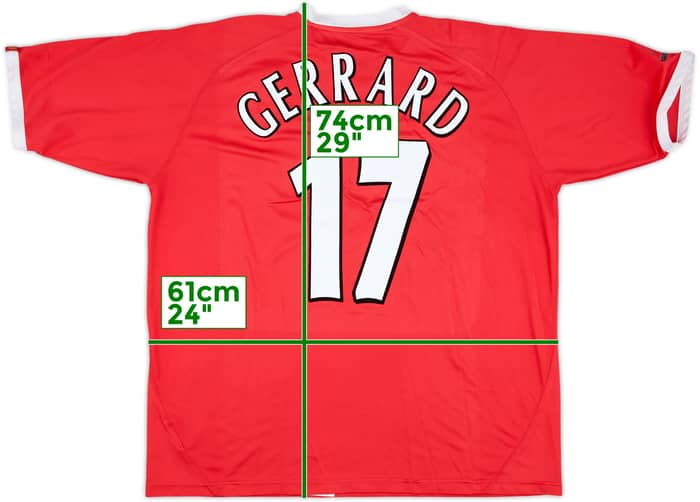 2001-03 Liverpool CL Shirt Gerrard #17 - 6/10 - (XXL)
