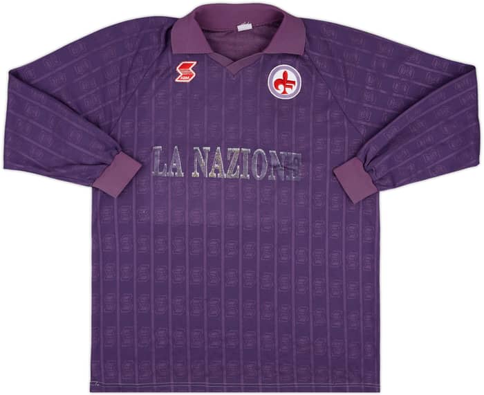 1989-90 Fiorentina Home L/S Shirt #13 - 4/10 - (M)