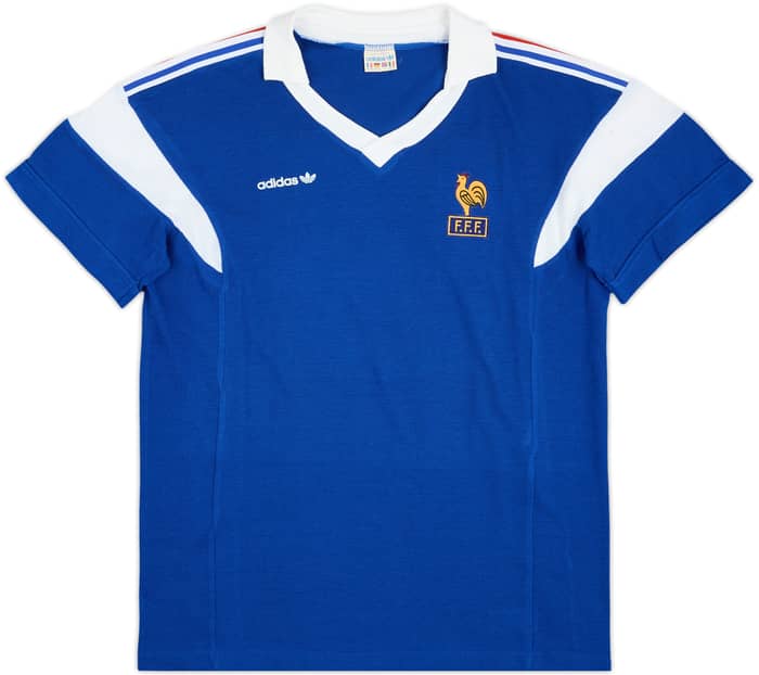 1986-87 France U-21 Match Issue Home Shirt #14