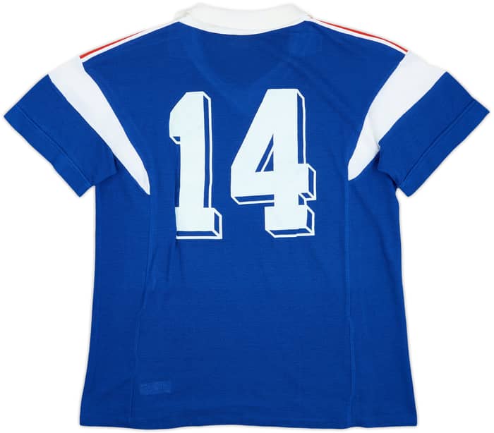 1986-87 France U-21 Match Issue Home Shirt #14