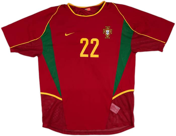 2002 Portugal Match Worn Home Shirt Boa Morte #22