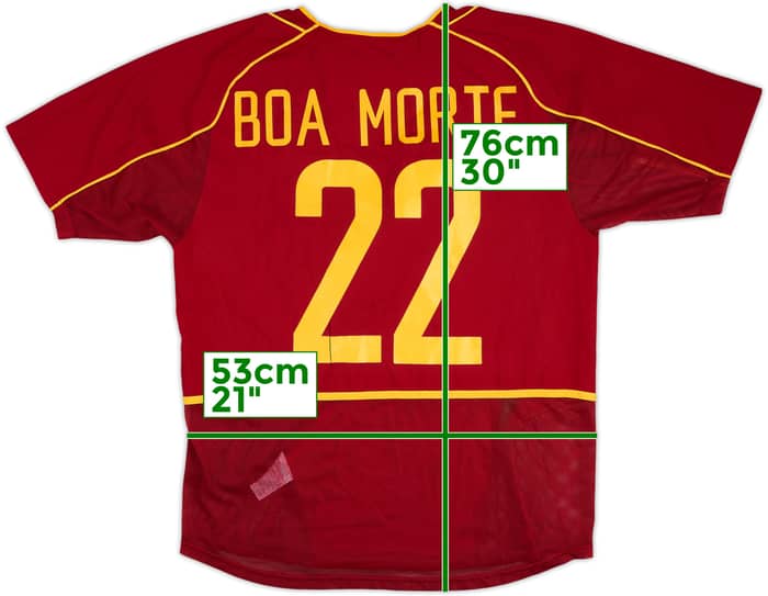 2002 Portugal Match Worn Home Shirt Boa Morte #22