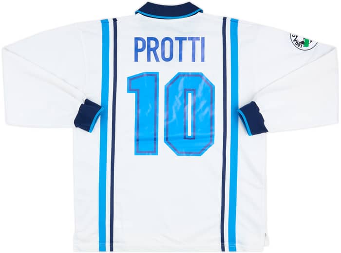1997-98 Napoli Player Issue Away L/S Shirt Protti #10 - 5/10 - (L)
