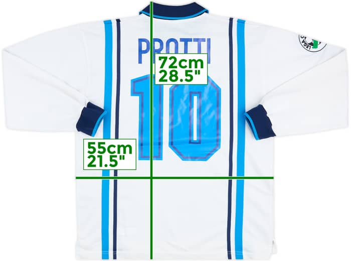 1997-98 Napoli Player Issue Away L/S Shirt Protti #10 - 5/10 - (L)