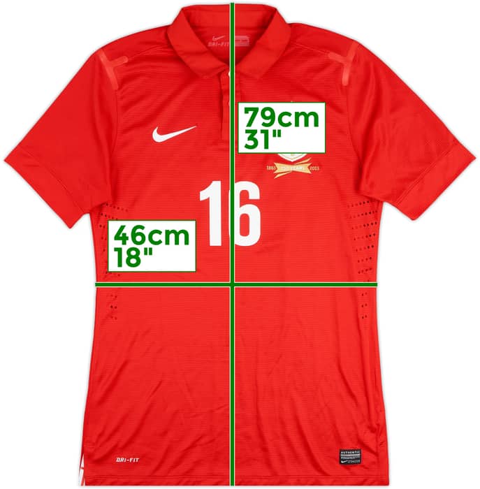 2013 England Match Issue Away Shirt #16