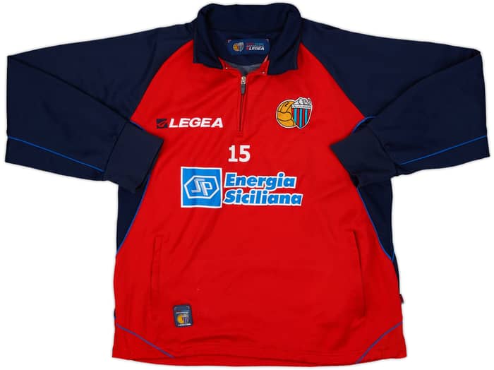 2006-07 Catania Legea Player Issue 1/4 Zip Track Jacket #15 - 7/10 - (L)
