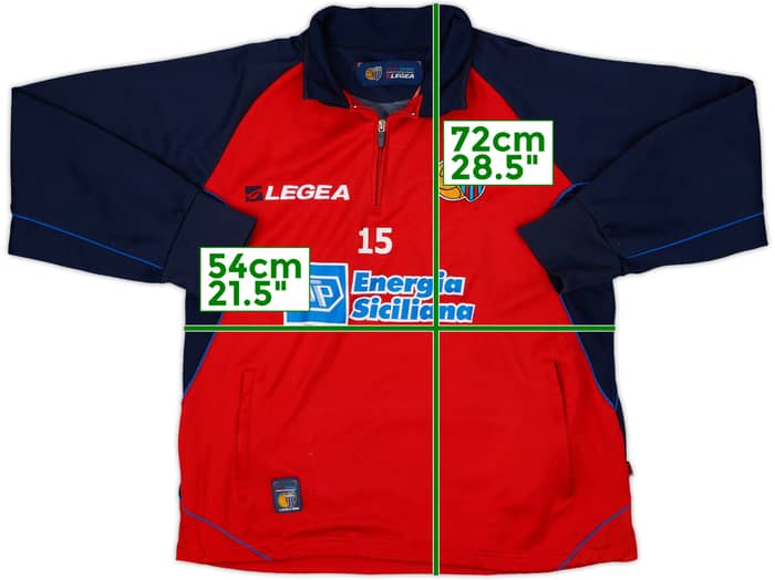 2006-07 Catania Legea Player Issue 1/4 Zip Track Jacket #15 - 7/10 - (L)