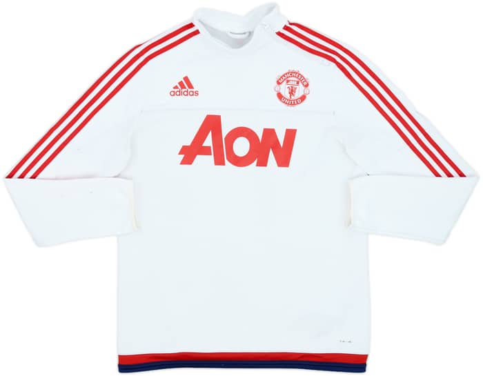 2015-16 Manchester United adidas 1/4 Zip Drill Top - 6/10 - (M)