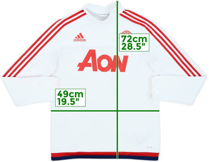 2015-16 Manchester United adidas 1/4 Zip Drill Top - 6/10 - (M)